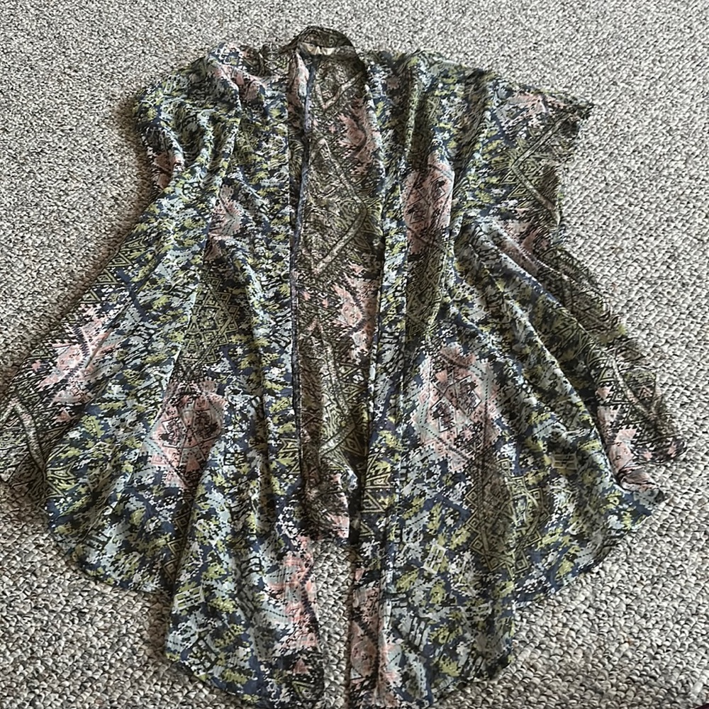Sun and Shadow Open Front Shawl